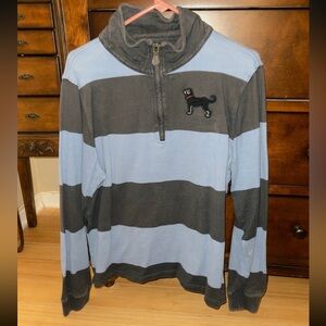 Men's medium black dog 1/4 zip sweatshirt